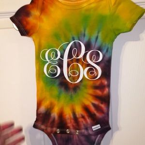 Custom tie dye onesies